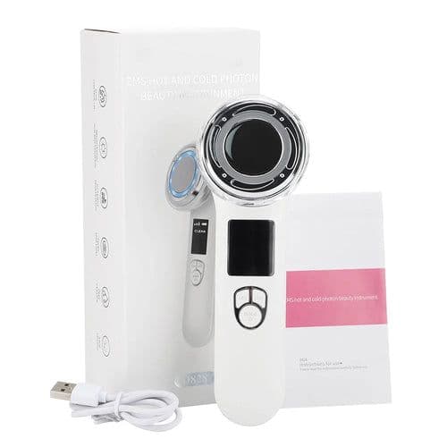 image-Hot Cool Compress Face Lifting Beauty Device LED Facial Firming