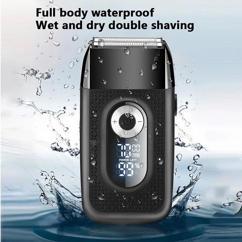 image-Professional Rechargeable Electric Shaver LCD Display Portable