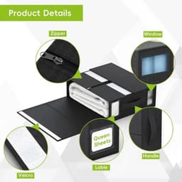 image-Portable Handle Bed Sheet Box Bed Sheet Storage Box Capacity Bed Sheet