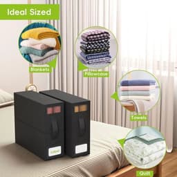 image-Portable Handle Bed Sheet Box Bed Sheet Storage Box Capacity Bed Sheet