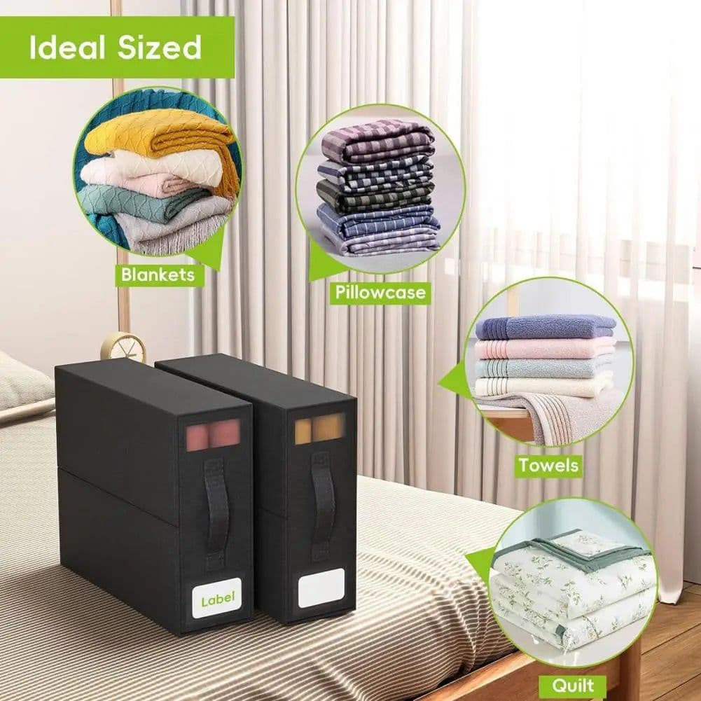 image-Portable Handle Bed Sheet Box Bed Sheet Storage Box Capacity Bed Sheet