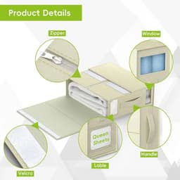 image-Portable Handle Bed Sheet Box Bed Sheet Storage Box Capacity Bed Sheet
