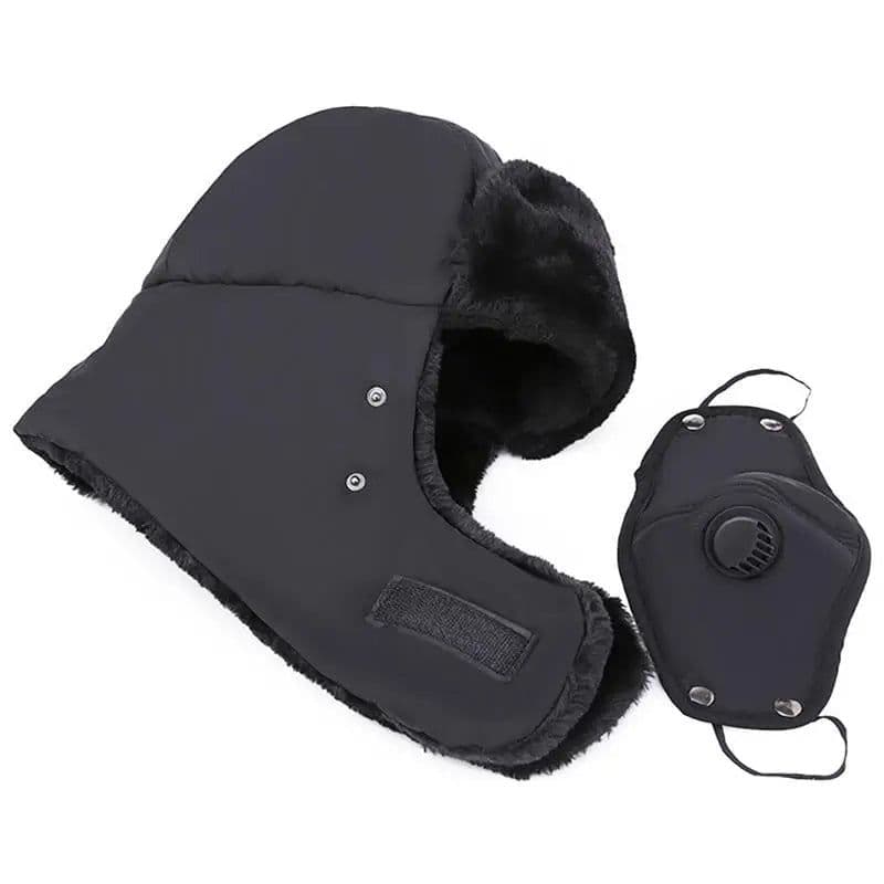 image-Fashion Trooper Hat Unisex Winter Trapper Cap Ear Flap Hat With Mouth