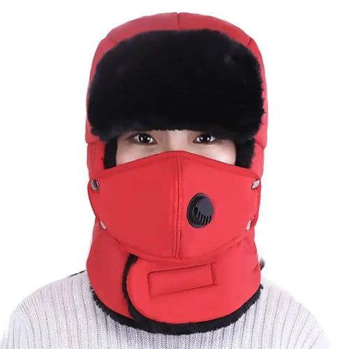 image-Fashion Trooper Hat Unisex Winter Trapper Cap Ear Flap Hat With Mouth