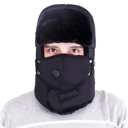 image-Fashion Trooper Hat Unisex Winter Trapper Cap Ear Flap Hat With Mouth