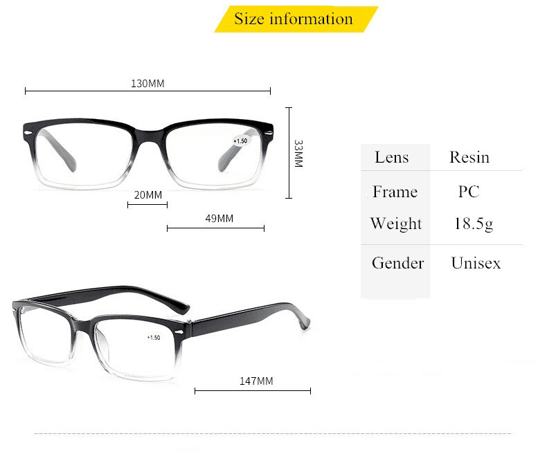 image-Reading Glasses Mens Womens Unisex Readers 4 PACK Square Frame New