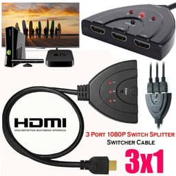 image-3 Port HDMI Splitter Cable 1080/4K Switch Switcher HUB Adapter for