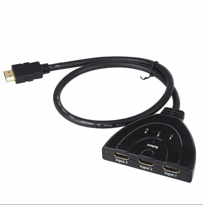 image-3 Port HDMI Splitter Cable 1080/4K Switch Switcher HUB Adapter for