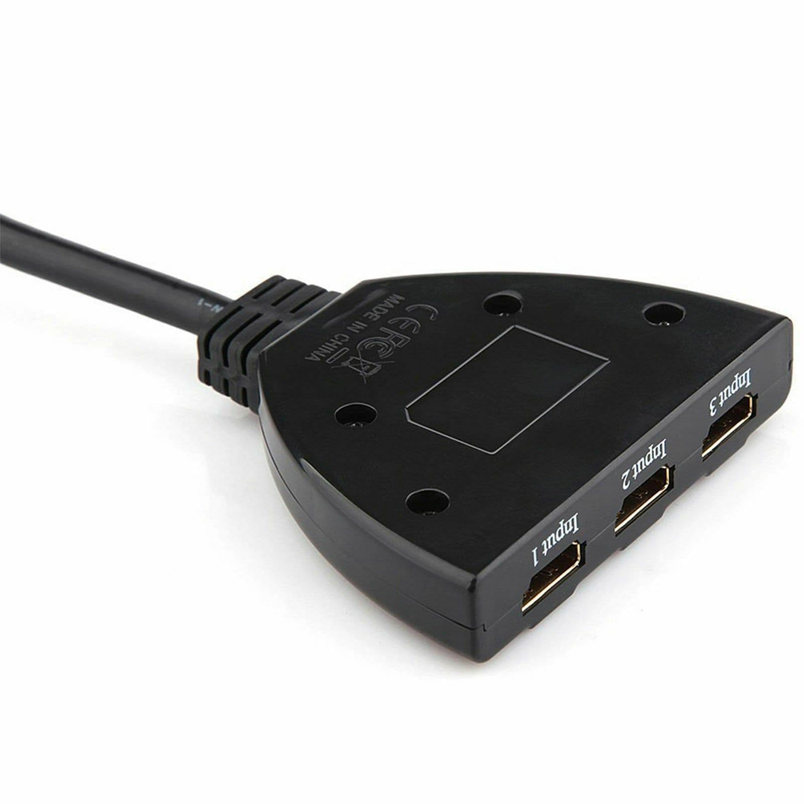 image-3 Port HDMI Splitter Cable 1080/4K Switch Switcher HUB Adapter for