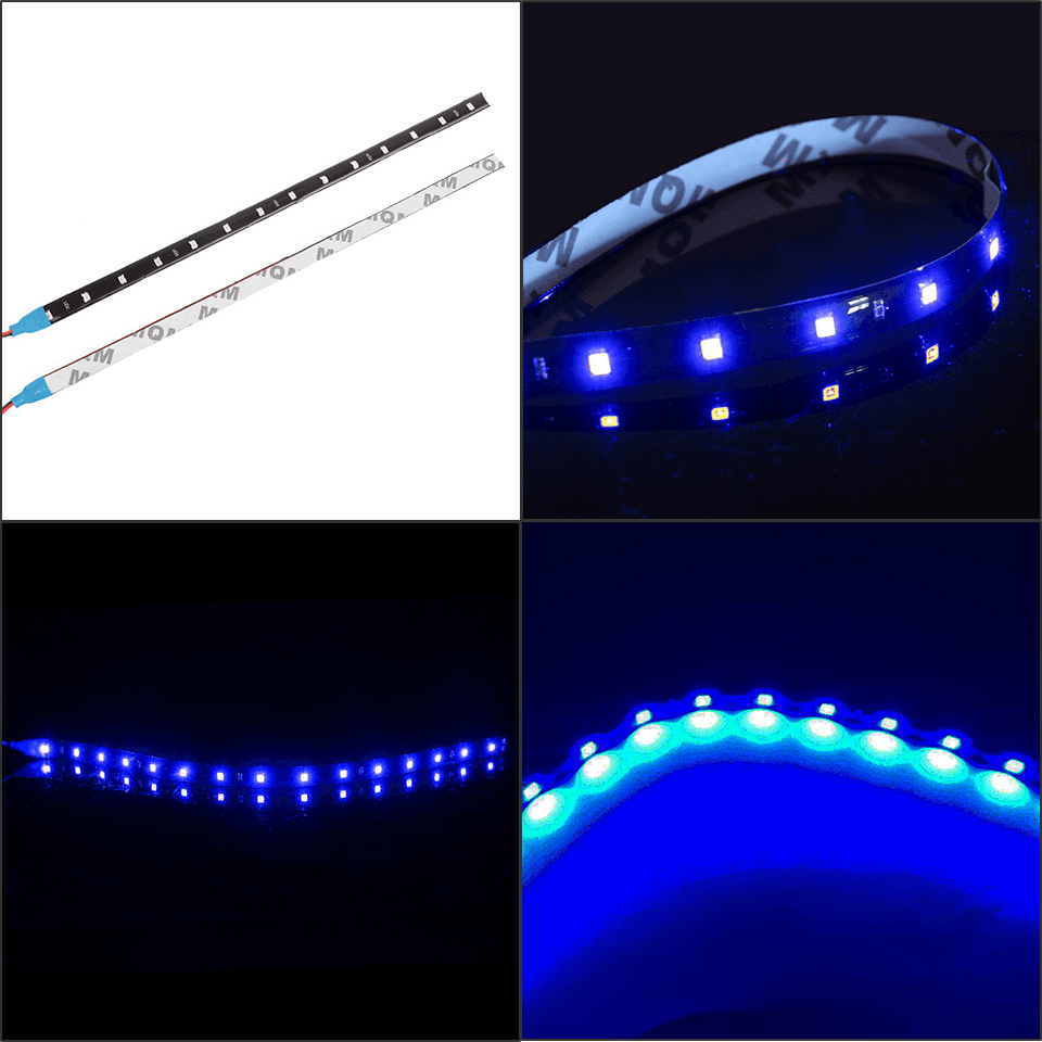 image-Lot Waterproof 12''/15 DC 12V Motor LED Strip Underbody Light For Car