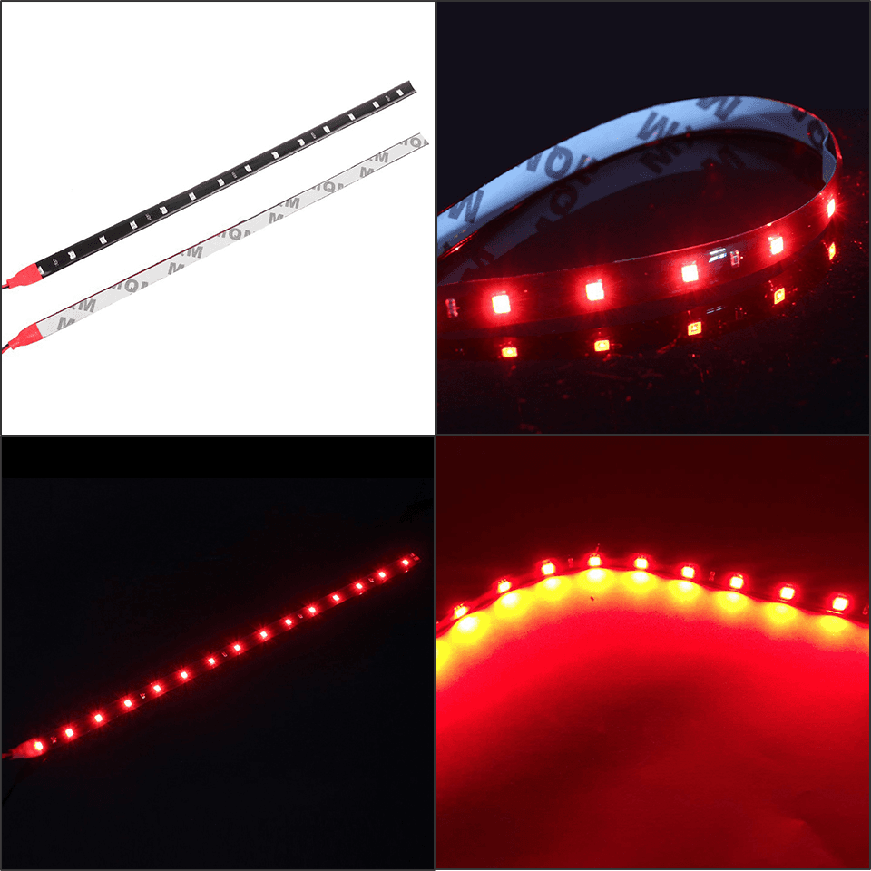image-Lot Waterproof 12''/15 DC 12V Motor LED Strip Underbody Light For Car