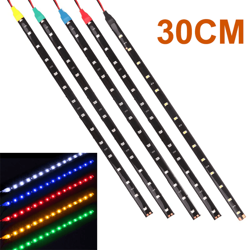 image-Lot Waterproof 12''/15 DC 12V Motor LED Strip Underbody Light For Car