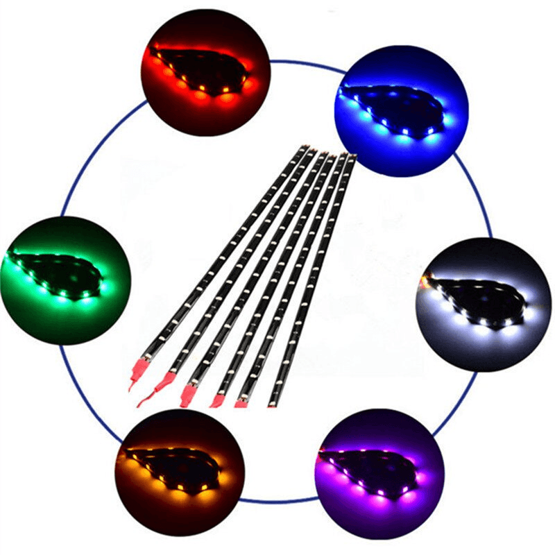 image-Lot Waterproof 12''/15 DC 12V Motor LED Strip Underbody Light For Car