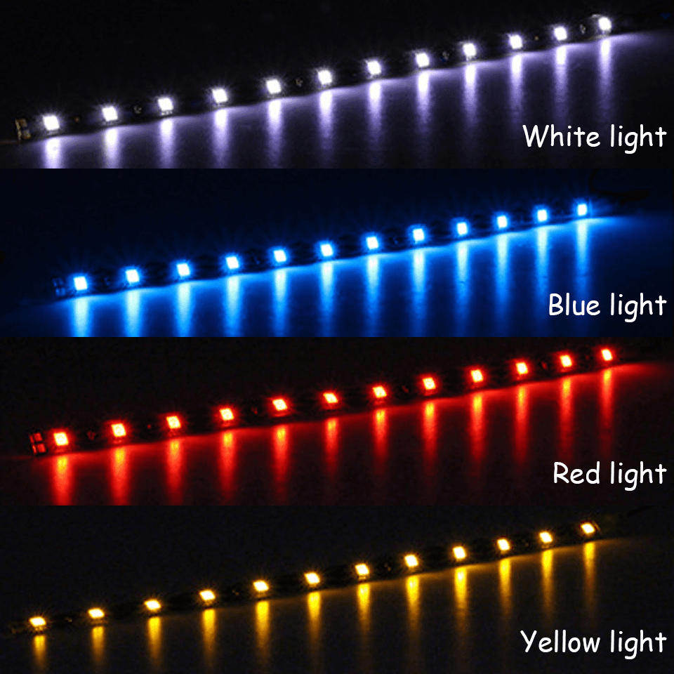 image-Lot Waterproof 12''/15 DC 12V Motor LED Strip Underbody Light For Car