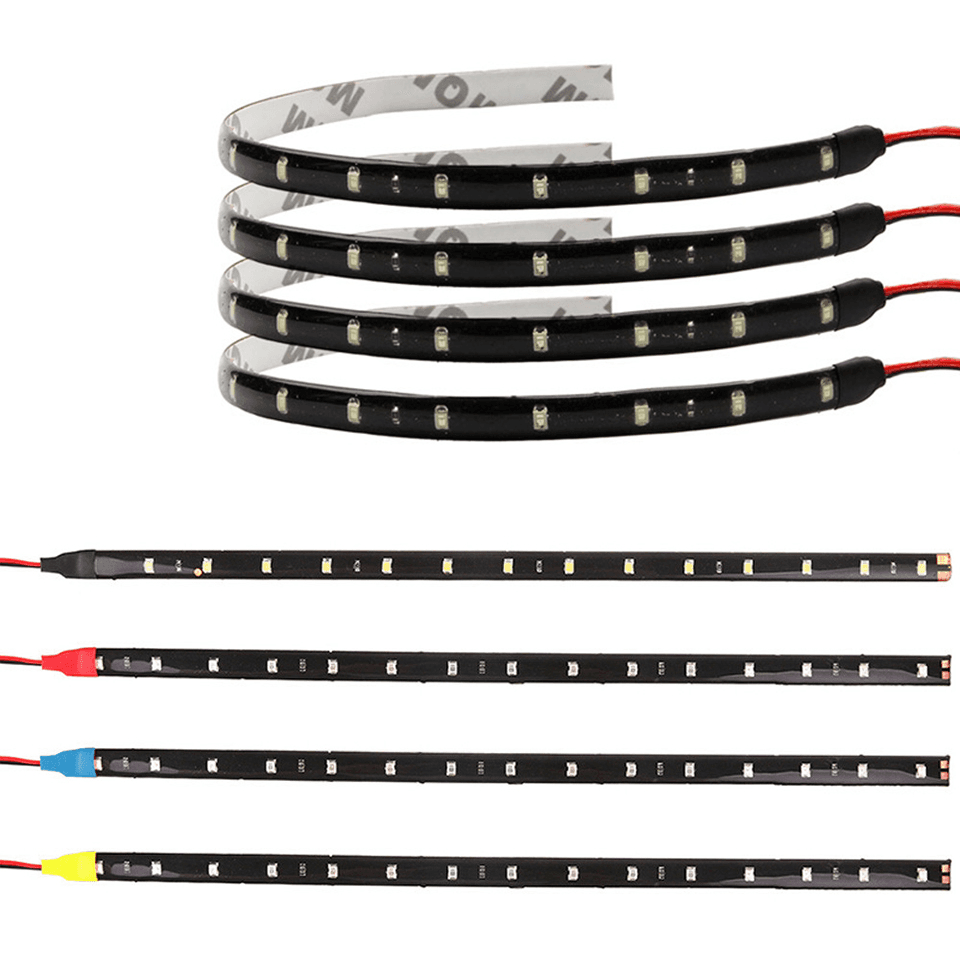 image-Lot Waterproof 12''/15 DC 12V Motor LED Strip Underbody Light For Car