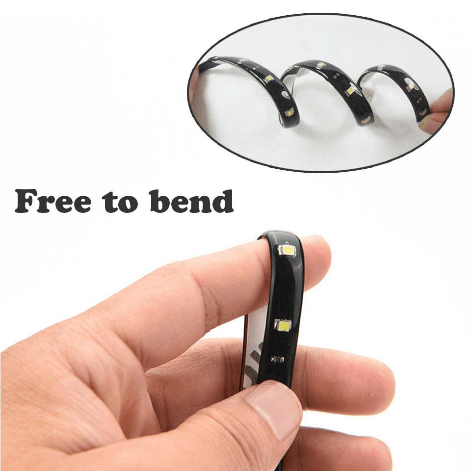 image-Lot Waterproof 12''/15 DC 12V Motor LED Strip Underbody Light For Car