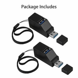 image-2 Pcs 3 Port USB 3.0 Hub Portable High Speed Splitter Box For PC