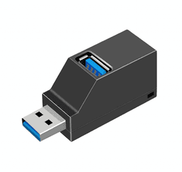 image-2 Pcs 3 Port USB 3.0 Hub Portable High Speed Splitter Box For PC