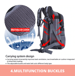 image-40L Men Women Travel Backpack Rucksack Camping Laptop Hiking School