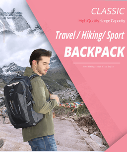 image-40L Men Women Travel Backpack Rucksack Camping Laptop Hiking School
