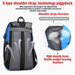 image-40L Men Women Travel Backpack Rucksack Camping Laptop Hiking School