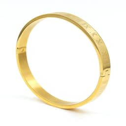 image-Stainless Steel Roman Letter Bracelet - Men's 4mm