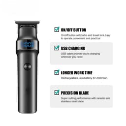 image-Hair Clipper Professional Men's Hair Trimmer Rechargeable Household