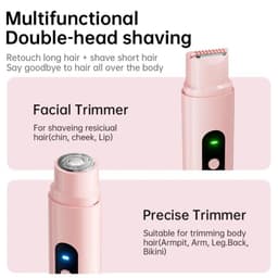 image-2 in 1 Bikini Trimmer for Women Hair Removal Rechargeable Electric