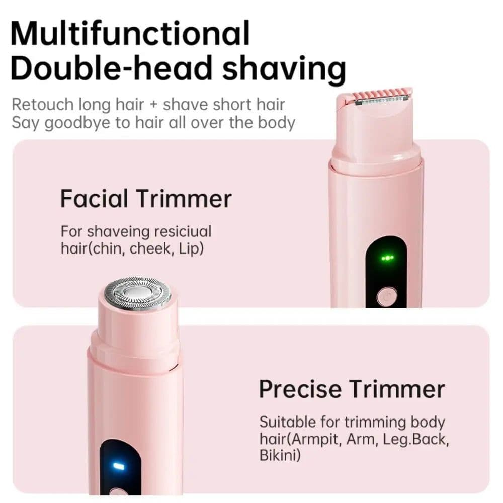 image-2 in 1 Bikini Trimmer for Women Hair Removal Rechargeable Electric