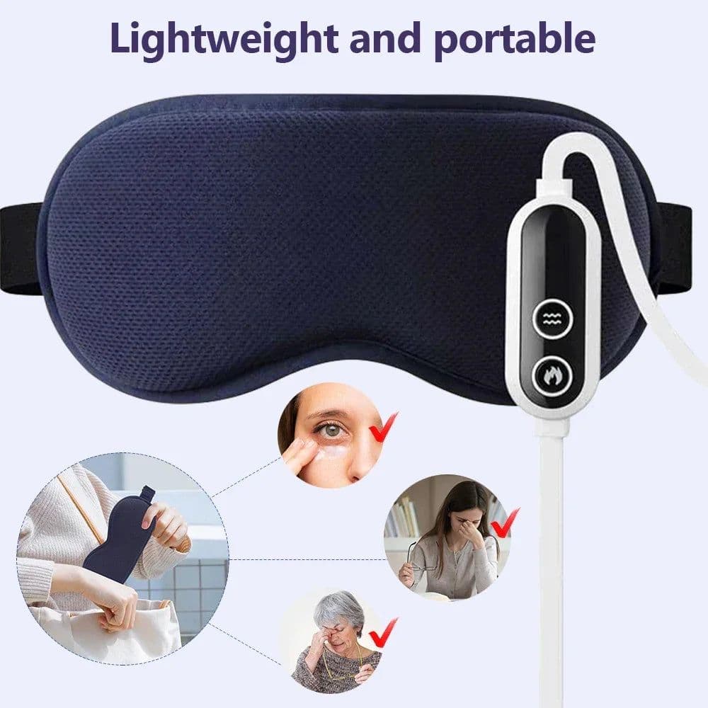 image-3D Eye Mask 6 level Vibration Eye Mask 3 Level Heated Electric Steam
