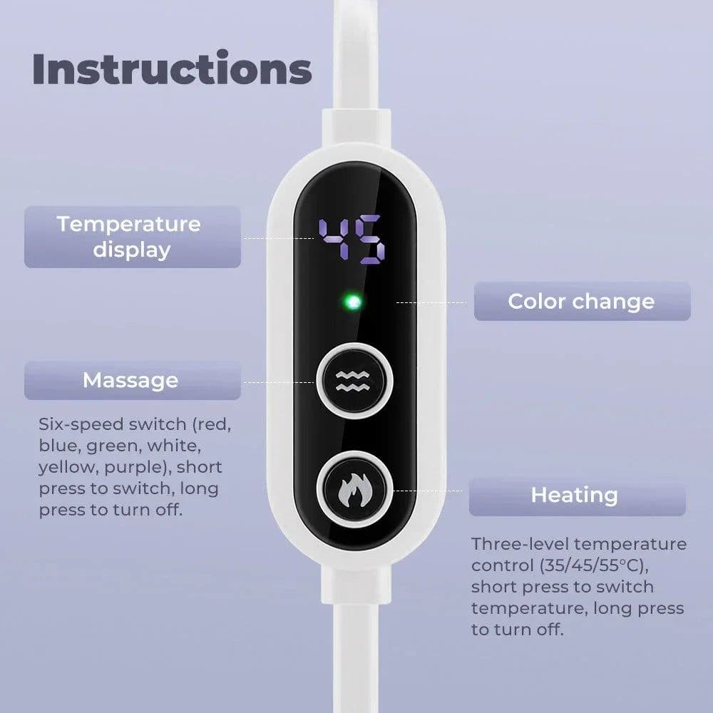 image-3D Eye Mask 6 level Vibration Eye Mask 3 Level Heated Electric Steam