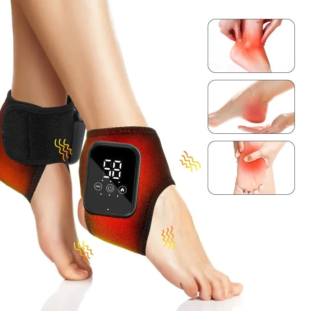 image-Foot Heat Massager Hot Compresses Vibration Massager Ankle Protection
