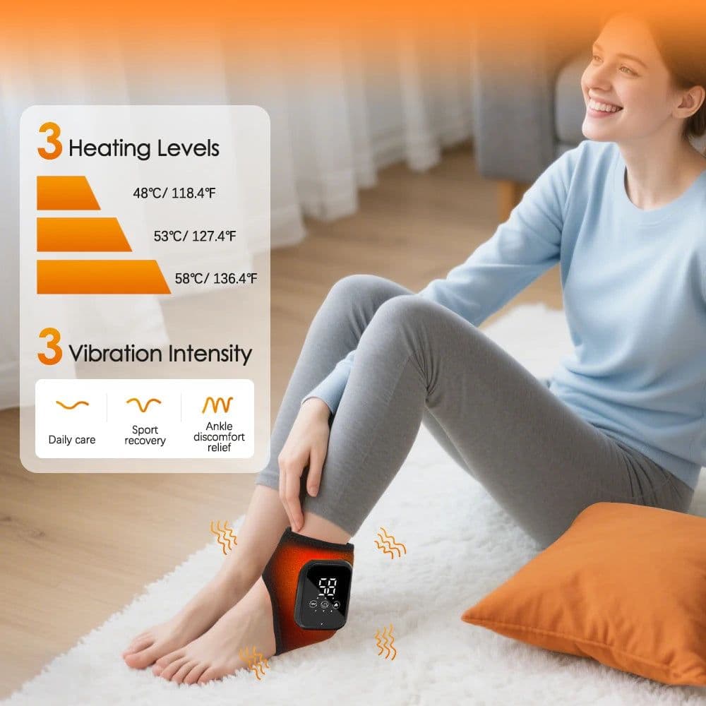 image-Foot Heat Massager Hot Compresses Vibration Massager Ankle Protection