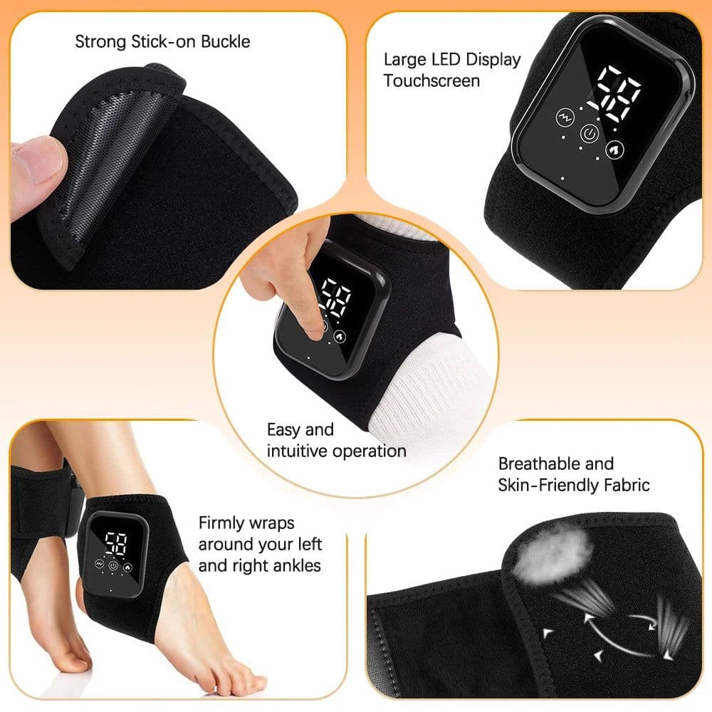 image-Foot Heat Massager Hot Compresses Vibration Massager Ankle Protection