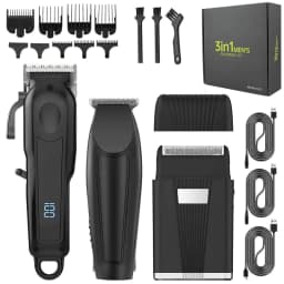 image-3-in-1 Hair Cleaning Set Intelligent Digital Hair Clipper Home Oil