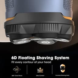 image-Men's 6D Magnetic Blade Rechargeable Electric Shaver Full Body Water