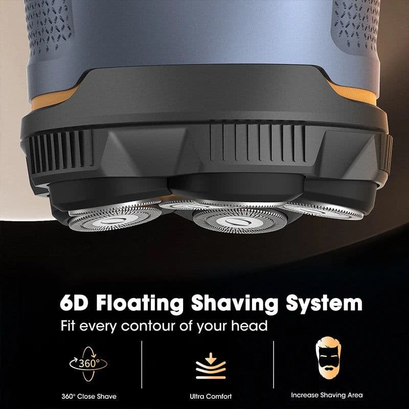 image-Men's 6D Magnetic Blade Rechargeable Electric Shaver Full Body Water
