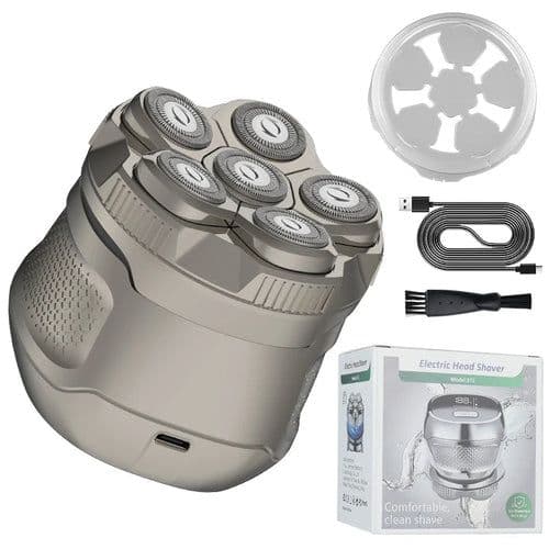 image-Men's 6D Magnetic Blade Rechargeable Electric Shaver Full Body Water