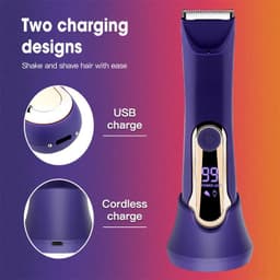 image-Electric Groin & Body Hair Trimmer Full Body Waterproof Hair Clipper