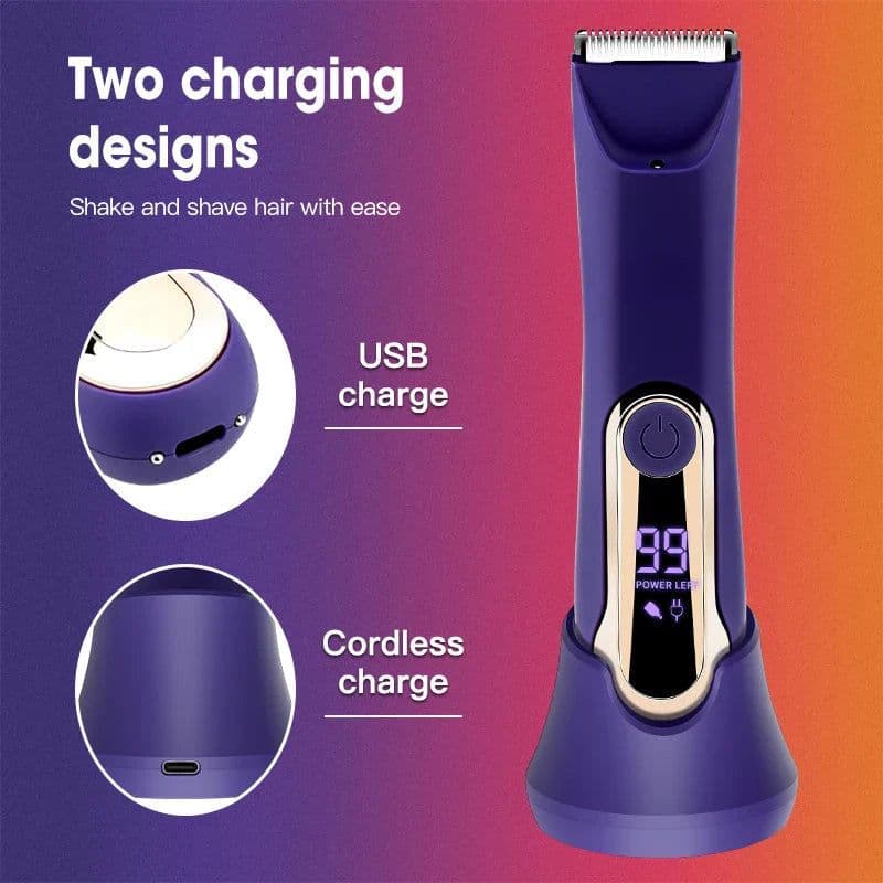 image-Electric Groin & Body Hair Trimmer Full Body Waterproof Hair Clipper