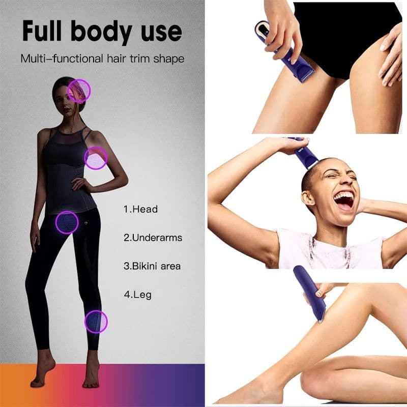 image-Electric Groin & Body Hair Trimmer Full Body Waterproof Hair Clipper