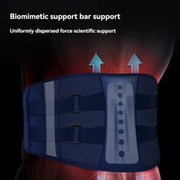 image-Wireless Heating Vibration Massage Belt Steel Plate Support Lumbar