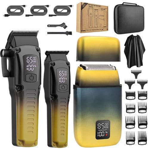 image-Men's Cordless Professional Hair Clipper Carving Electric Pusher