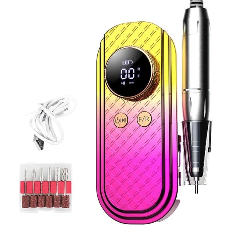 image-Electric Nail Drill Machine Set Low Noise Nail Drill 35000rpm Nail