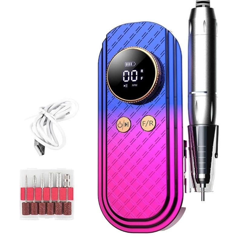 image-Electric Nail Drill Machine Set Low Noise Nail Drill 35000rpm Nail