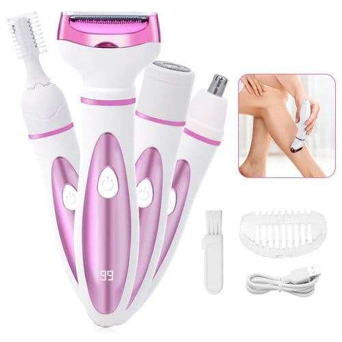 image-4 In 1 Electric Lady Shaver Body Hair Removal Epilator Painless