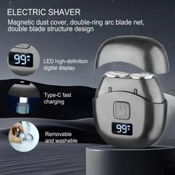 image-Mini Electric Shaver Double Head Men's Razor Beard Trimmer Shaver Men