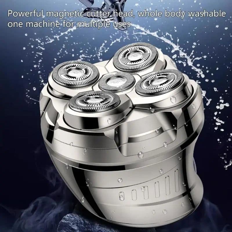 image-New Portable Electric Shaver with 5 Floating Heads Beard Shaving