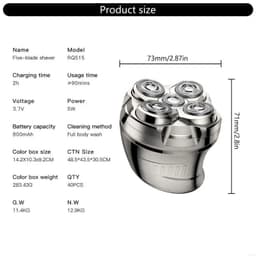 image-New Portable Electric Shaver with 5 Floating Heads Beard Shaving