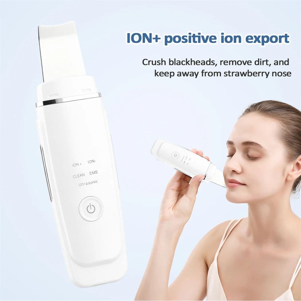 image-Ultrasonic Skin Scrubber EMS Vibration Ion Acne Pore Blackhead Remover